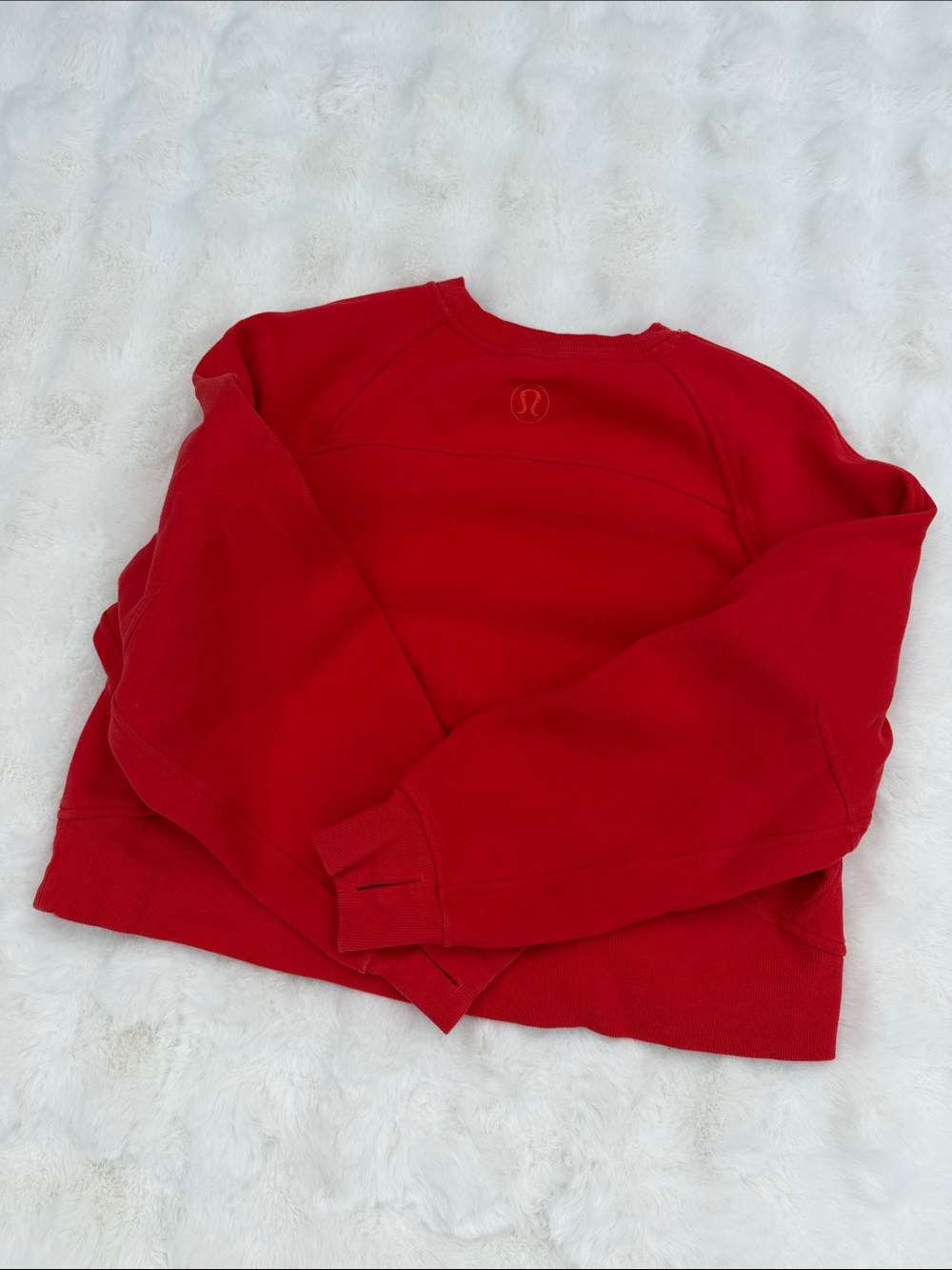 Lululemon scuba oversized Red Pullover Sweatshirt M/L - Picture 9 of 10